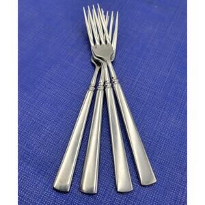 Oneida CUBE EASTON Glossy Dinner Fork Stainless Flatware Set of 4